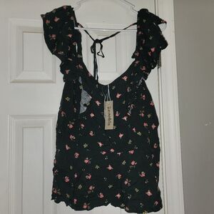 Zenobia floral Peplum top size 2X